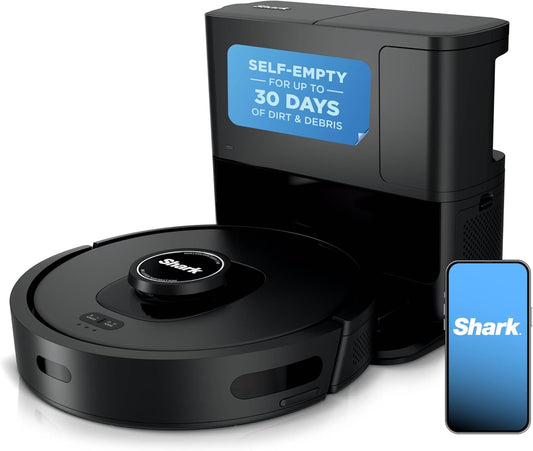 Shark AV2501S AI Ultra Robot Vacuum - Matrix Clean & Home Mapping | 30-Day HEPA Self-Empty Base, Dark Grey