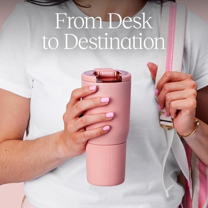 BrüMate Nav 25oz Insulated Travel Tumbler - 100% Leak Proof with Magnetic BevLock™ Lid | Blue Agave
