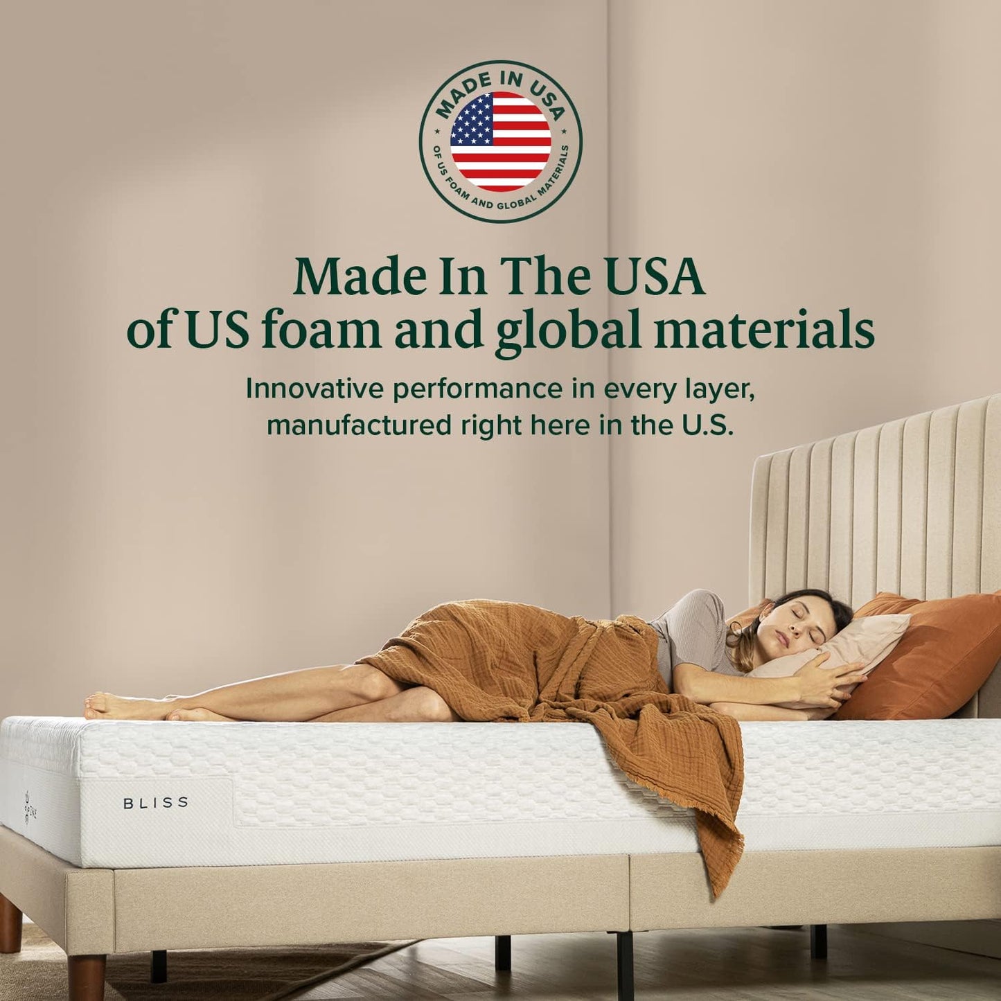 Zinus 12 Inch Bliss Memory Foam Mattress - Pressure Relieving | Sustainable Tencel Blend Cover, Queen Size