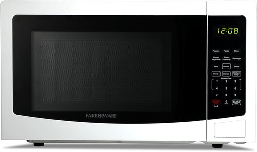 Farberware 1.1 Cu. Ft. Microwave Oven - 1000 Watts, Auto Cook, Easy Clean, Child Safety Lock | White