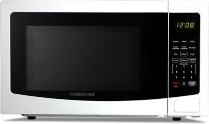Farberware 1.1 Cu. Ft. Microwave Oven - 1000 Watts, Auto Cook, Easy Clean, Child Safety Lock | White