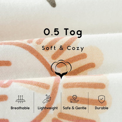 Yoofoss Baby Sleep Sack - 100% Organic Cotton Wearable Blanket for Infants | 6-12 Months, 3 Pack, 0.5 Tog