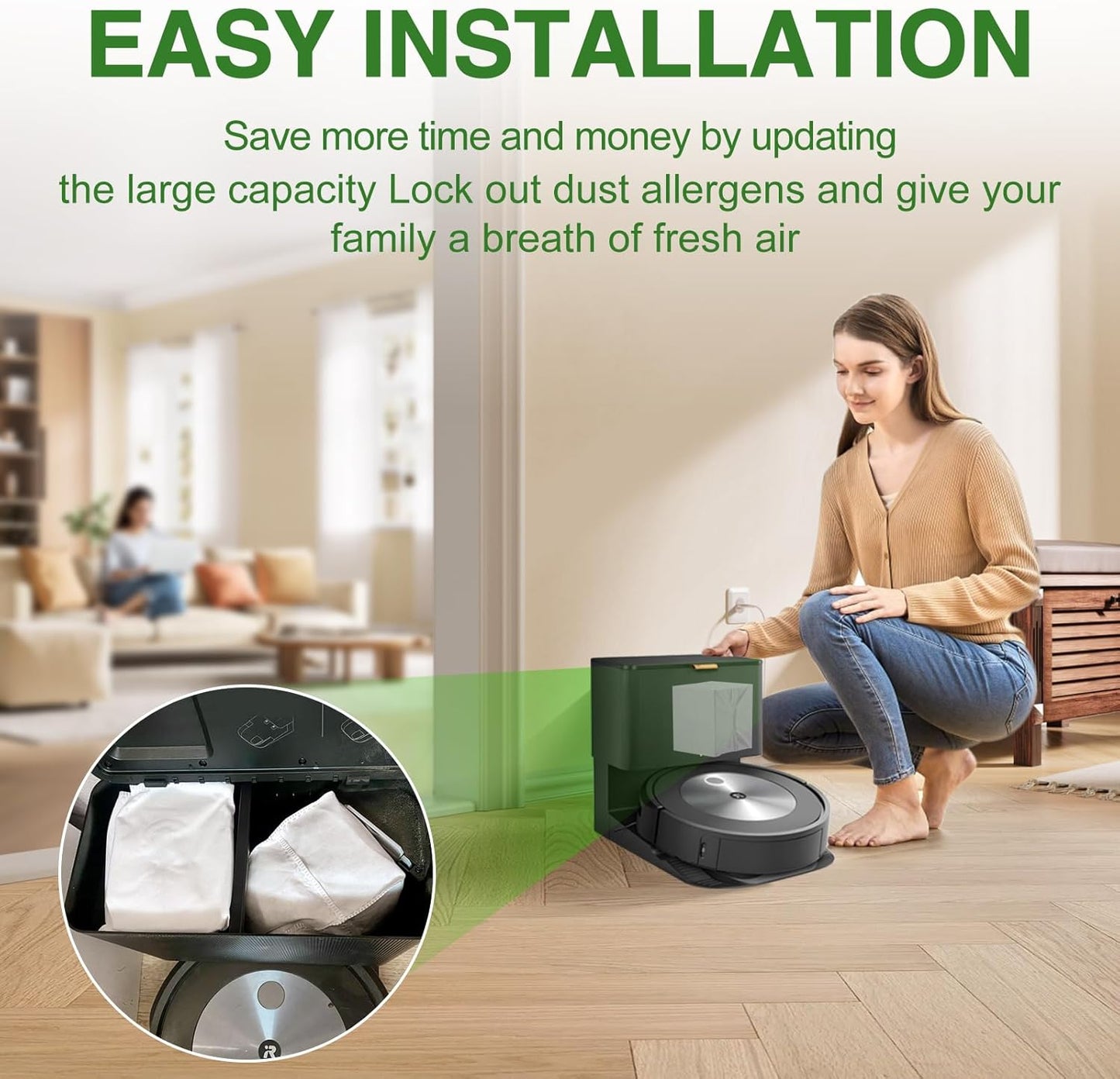 VBN 26-Pack Vacuum Bags for iRobot Roomba | Compatible with i3+, i4+, i5+, i6+, i7+, i8+, j7+, j8+, j9+, s9+