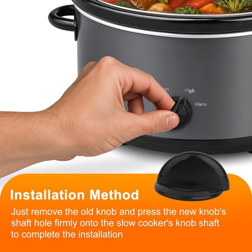 Crockpot | 2-Pack Adjustable Temperature Dial Replacement Knobs - Compatible with SCV700-CH-BR