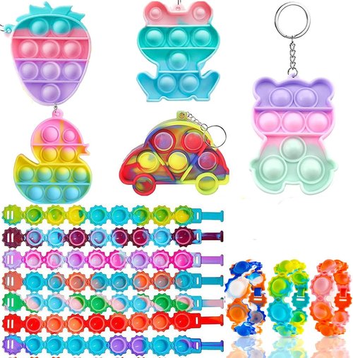 128 Pcs Treasure Box Toys - Kids Easter Egg Fillers & Fidget Prizes for Classroom & Parties