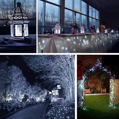 Lomotech Solar String Lights - 66ft 200 LED Waterproof Fairy Lights with 8 Modes for Outdoor Decor | White