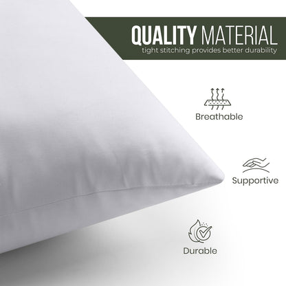Utopia Bedding Throw Pillow - Fluffy Down Alternative Cushion for Bed & Sofa | 14 x 14 Inches, White