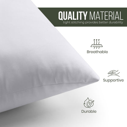 Utopia Bedding Throw Pillows (Set of 1, White) – 16 x 16 Inches Down Alternative Pillows for Bed, Sofa, and Couch - Fluffy Decorative Stuffer Pillow for Indoors & Outdoors