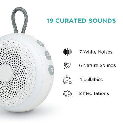 LittleHippo White Noise Machine | Portable Sound Machine for Babies, Kids, Adults | Sleep Soother | 19 Soothing Sounds | Long Battery Life | Travel, Registry, Baby Shower, Gift