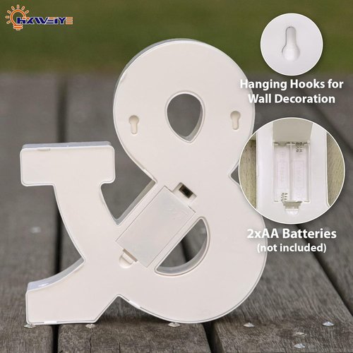 HXWEIYE LED Marquee Letters - Light Up Alphabet & Number Sign for Parties | Warm White Decor
