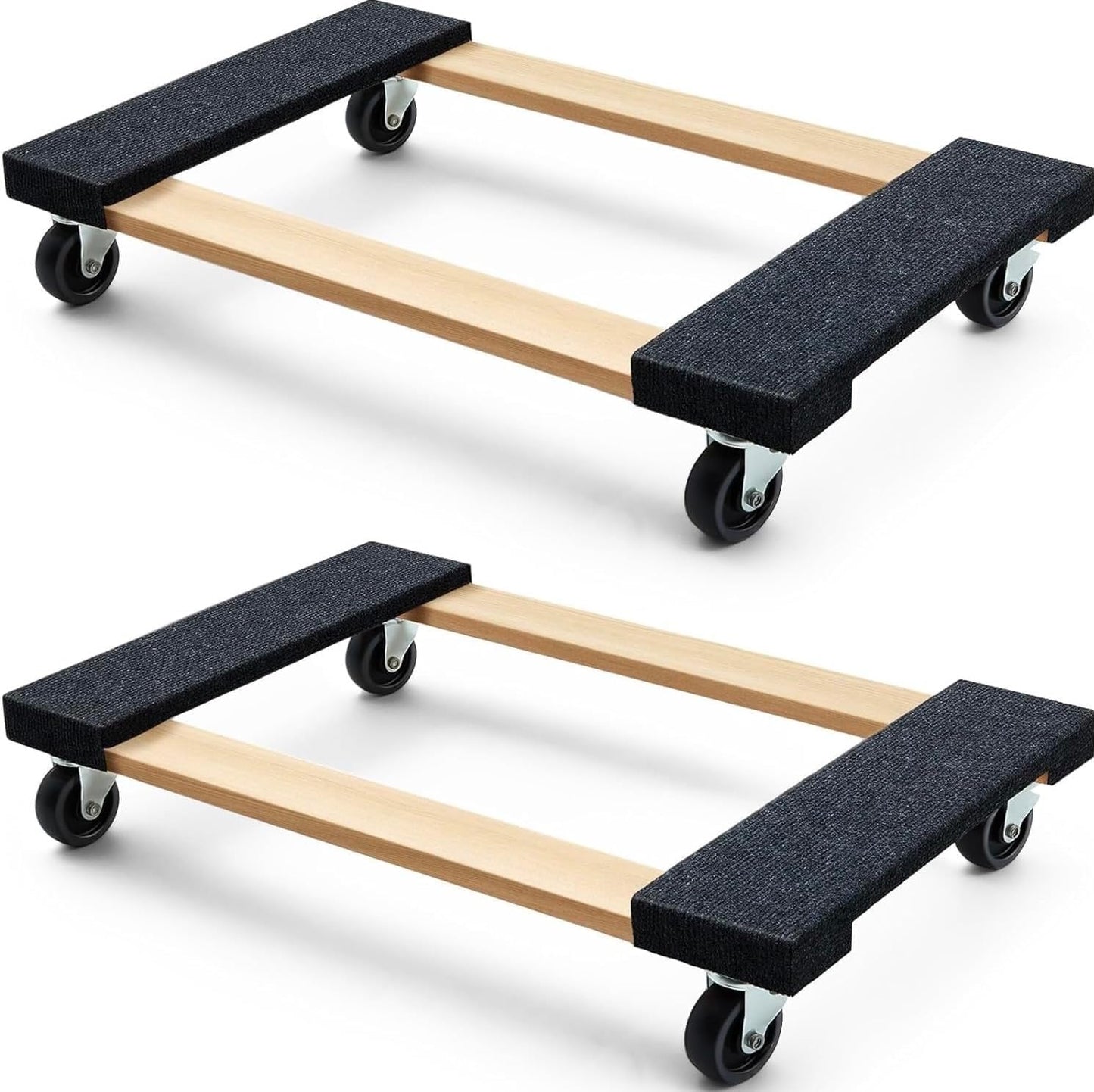 Simpli-Magic Furniture Moving Dolly - Heavy-Duty 1,320 lbs Capacity | 30" x 18" | 4 Swivel Wheels, 2 Pack