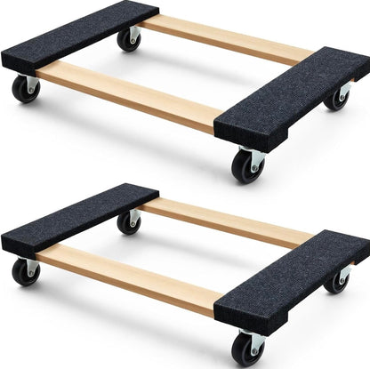 Simpli-Magic Furniture Moving Dolly - Heavy-Duty 1,320 lbs Capacity | 30" x 18" | 4 Swivel Wheels, 2 Pack