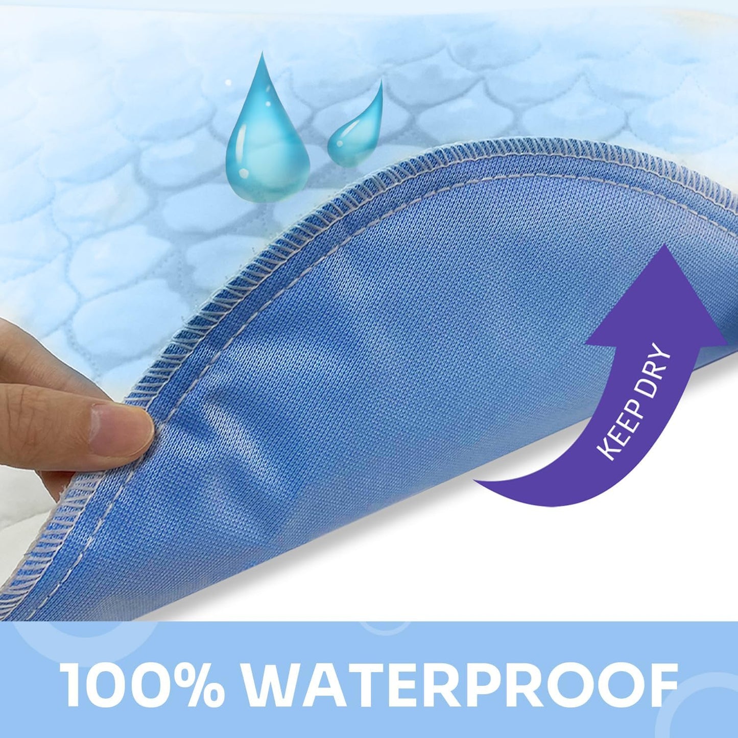 Regine Switzerland Heavy Absorbency Bed Pad - Washable Incontinence Underpads, 34” x 36” (4 Pack)