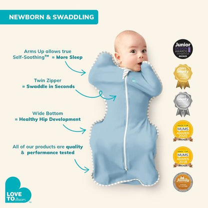 Love to Dream Swaddle Up, Baby Sleep Sack, Self-Soothing Swaddles for Newborns, Get Longer Sleep, Snug Fit Helps Calm Startle Reflex, Lite 0.2 Tog, 13-19 lbs, Olive