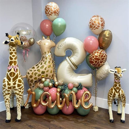 Beige 18 Birthday Balloons - 40 Inch Large Cream Foil Number 1 & 8 for Boho 18th Anniversary Celebrations