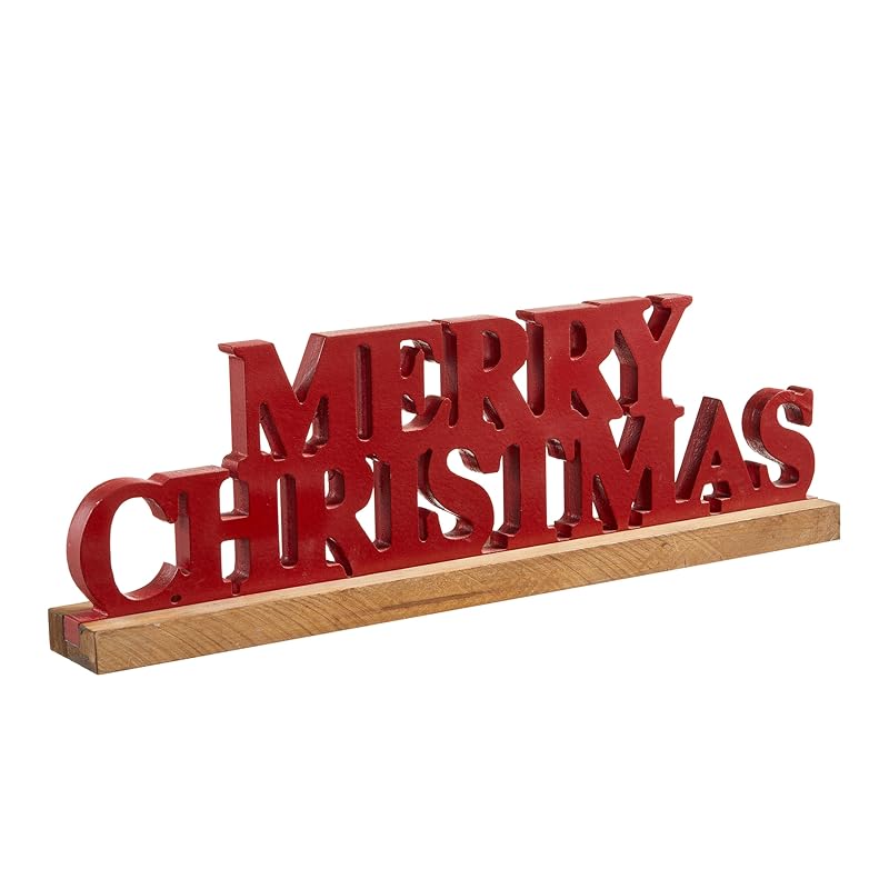 Rustic 16 Inch Merry Christmas Sign - Handmade Wooden Home Decor