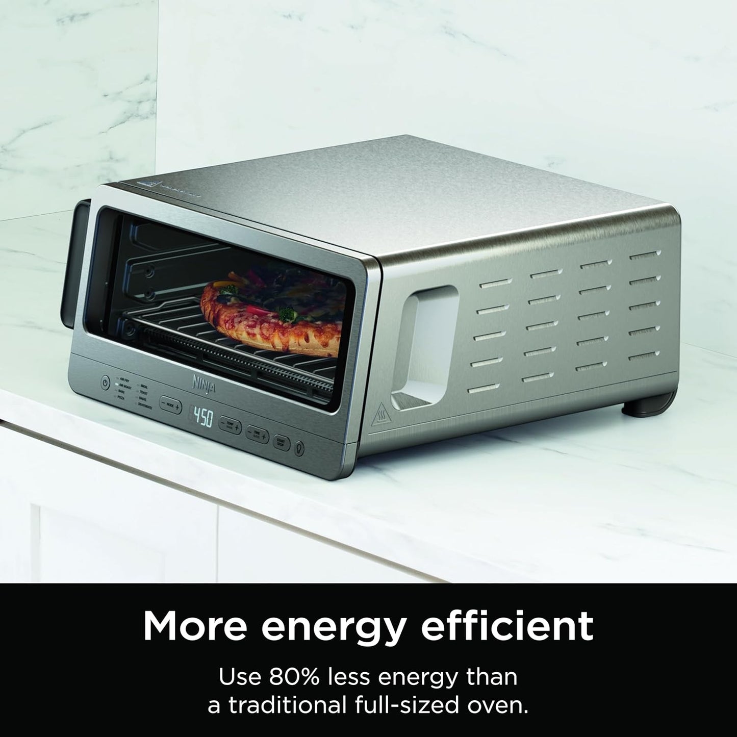 Ninja Air Fryer Toaster Oven Combo - 8-in-1 Versatile Cooking | Space-Saving Flip Up Design | 1800 Watt Stainless Steel