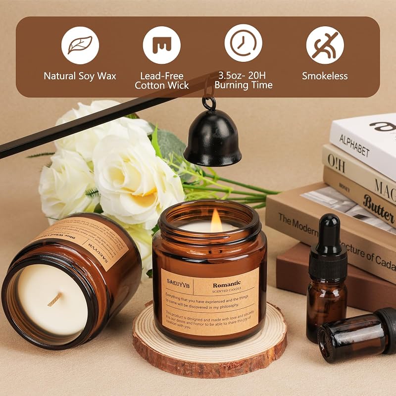12 Pack Scented Candles Gift Set - Natural Soy Aromatherapy Candles (12 Pack)