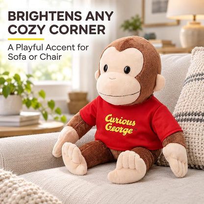 Variation of THIS listing: Curious Monkey George Plush 13 Inch Soft Stuffed Animal Pillow