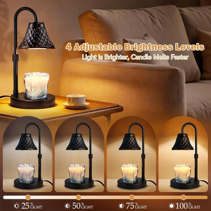 Skiennix Adjustable Candle Warmer Lamp - Timer Feature for All Candle Jars | Perfect Home Decor Gift for Women