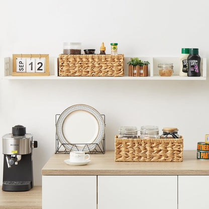 Vagusicc Wicker Storage Basket - Stylish Organizing Baskets with Handles | 2-Pack for Home Decor