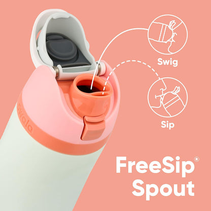 Owala FreeSip Insulated Stainless Steel Water Bottle - BPA-Free, 24 Oz, Perfect for Travel - Boneyard Design