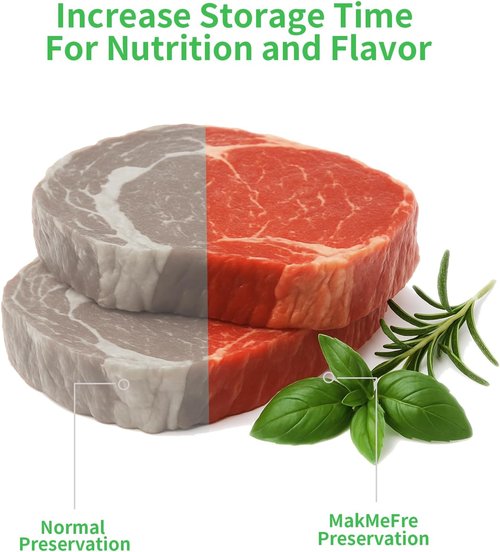 MakMeFre Vacuum Sealer Bags Rolls - Heavy Duty, BPA Free, 11” x 150’ for Sous Vide & Food Storage