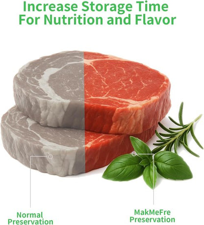 MakMeFre Vacuum Sealer Bags Rolls - Heavy Duty, BPA Free, 11” x 150’ for Sous Vide & Food Storage