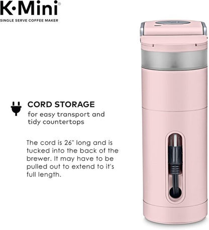 Keurig K-Mini Coffee Maker - Compact Single Serve K-Cup Pod Brewer | 6 to 12oz, Dusty Rose Finish