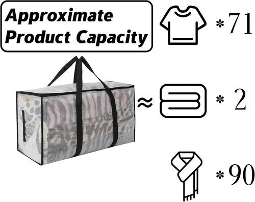 Heavy Duty 93L Storage Bins by [Brand Name] - 4 Pack Clear Totes with Lids for Home Organization