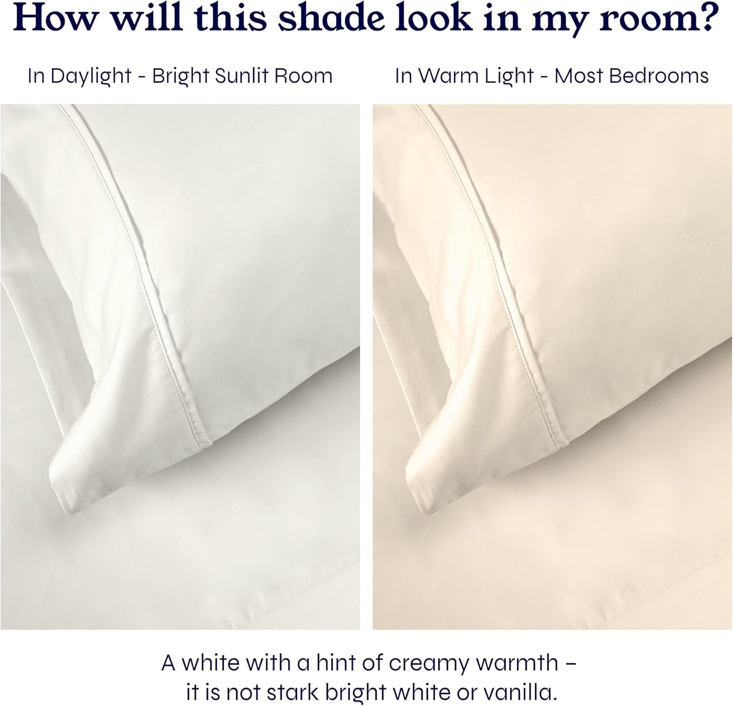 California Design Den Twin XL Sheet Set - 400 Thread Count Sateen Cotton | Soft & Breathable Ivory