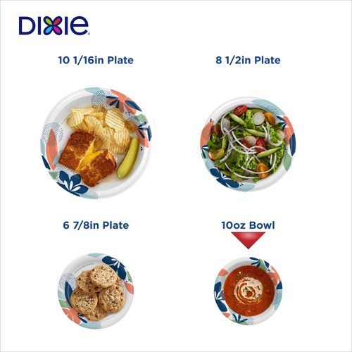 Dixie Small Paper Bowls, 10 Oz, 280 Count (8 packs of 35 bowls), Microwave-Safe, Soak-Proof, Disposable Bowls Great For Snacks, Dessert, And Light Lunch Meals