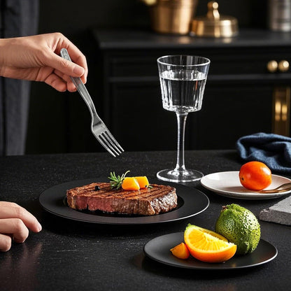 SACATR Heavy-Duty Disposable Plastic Forks - 100 Count, BPA-Free & Heat Resistant for Parties & Events
