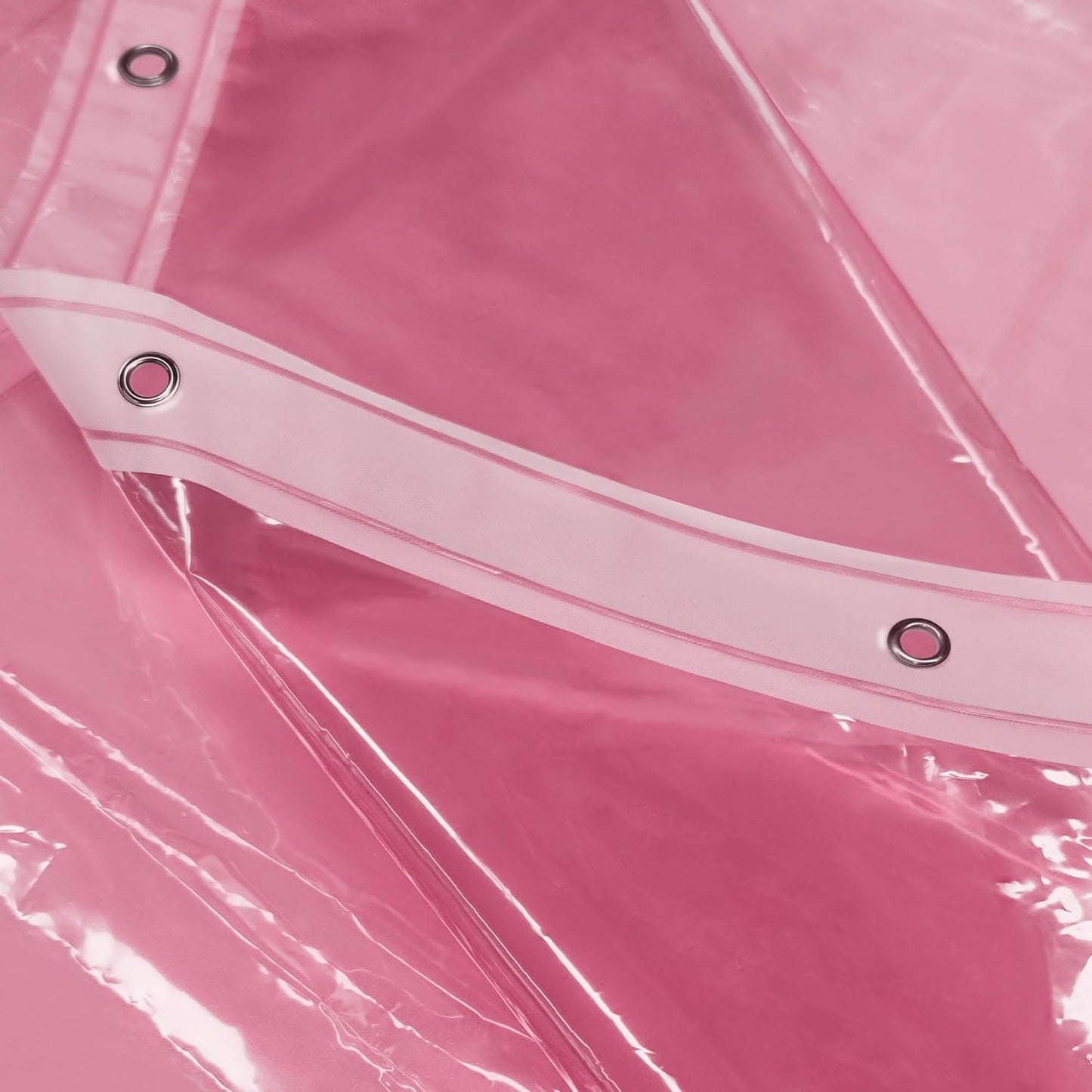Barossa Design Shower Curtain Liner - Premium Clear Pink PEVA, Waterproof with 3 Magnets | Standard Size