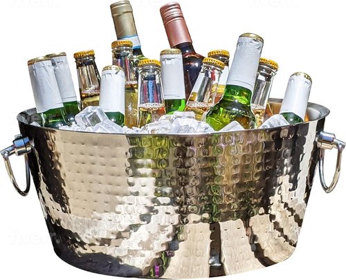 BREKX Double-Walled Insulated Steel Ice Bucket with 4 Champagne Flutes Combo Set - Champagne Ice Bucket for Parties, Wedding Gifts for the Couple, Mimosa Bar Supplies