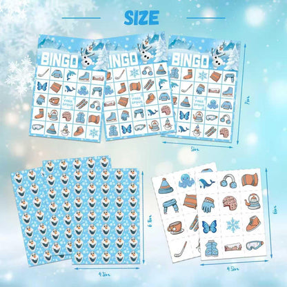 Snowman Christmas Bingo Game - Fun Holiday Party Game for 24 Players | Perfect for Family Activities