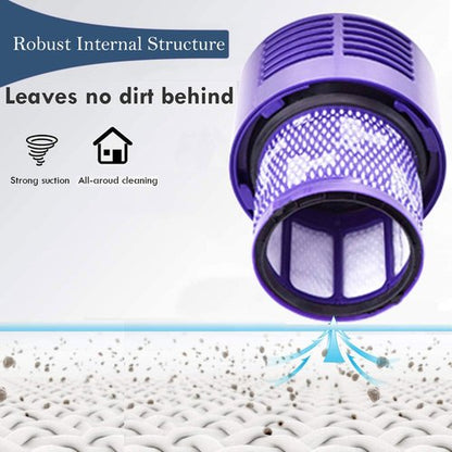 Dyson V10 Replacement Filters - 3 Pack with Clean Brush for V10 Cyclone Series | Compatible with Absolute, Animal, Total Clean
