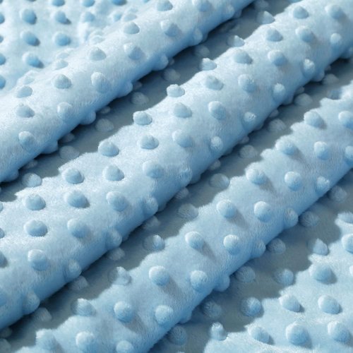 CREVENT Cozy Sherpa Baby Blanket - Soft & Warm for Infants | All-Season Use (30" x 40", Blue Dot)