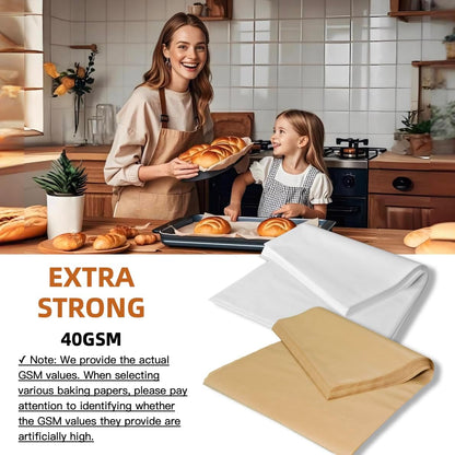 Skiennix Baking Parchment Paper - Non-Stick, Grease-Proof Liners | 18x26 Inch, 1600 Sheets