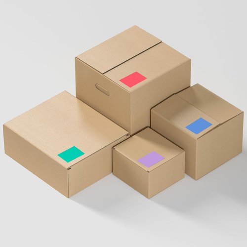 Colored Labels Stickers - 3" x 2" Large Adhesive Moving Labels | 200 Pack in 10 Vibrant Colors