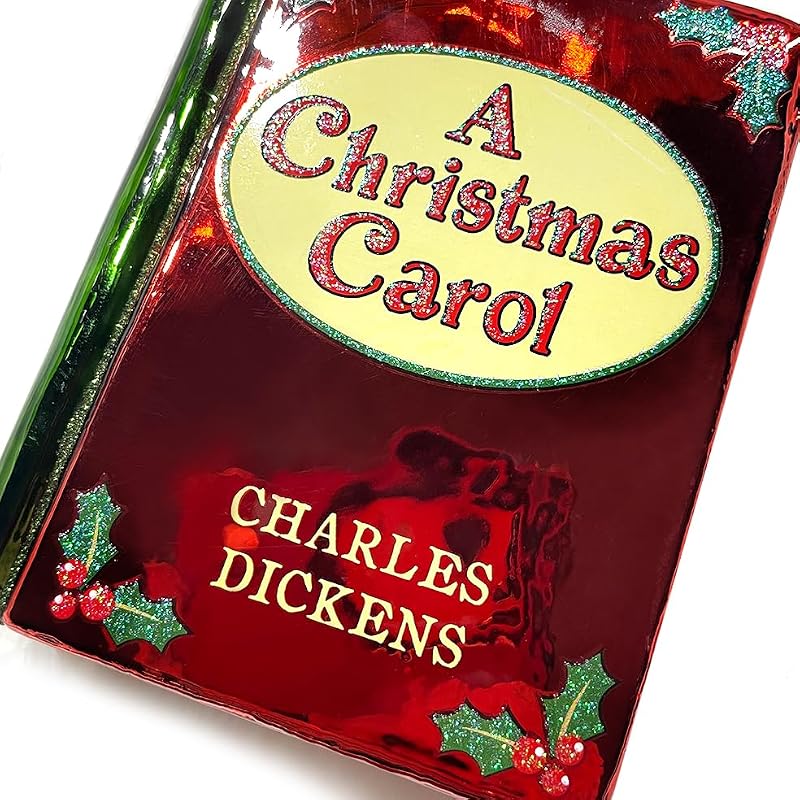 A Christmas Carol Ornament - Blown Glass Mini Book Gift for Book Lovers