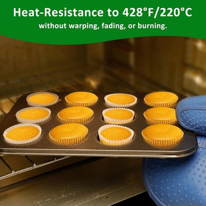Caperci Mini Cupcake Liners - 400 Pcs White Paper Muffin Liners, Non-Stick & Grease-Proof