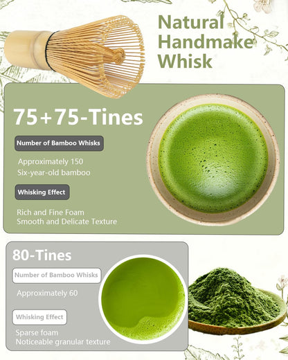 Skiennix Matcha Whisk Set - Complete Matcha Kit with Bowl, Bamboo Whisk, and Accessories | Perfect Gift for Women