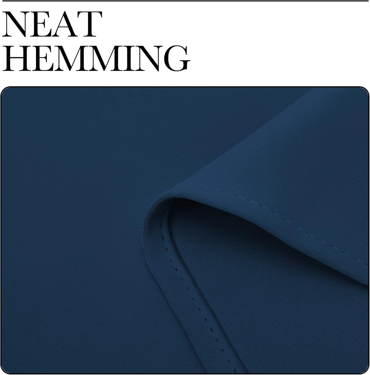 NICETOWN Blackout Curtain Panels - Thermal Insulated Grommet Drapes for Basement | Moroccan Blue, 34x54" (1 Pair)