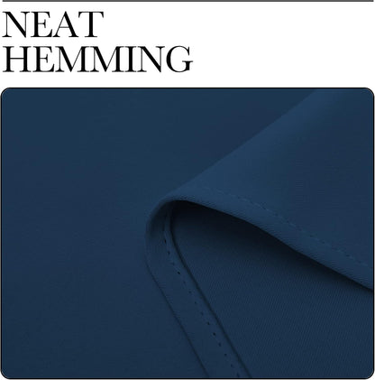 NICETOWN 84-Inch Blackout Curtains - Thermal Insulated Grommet Drapes for Office & Theater | Moroccan Blue, 1 Pair