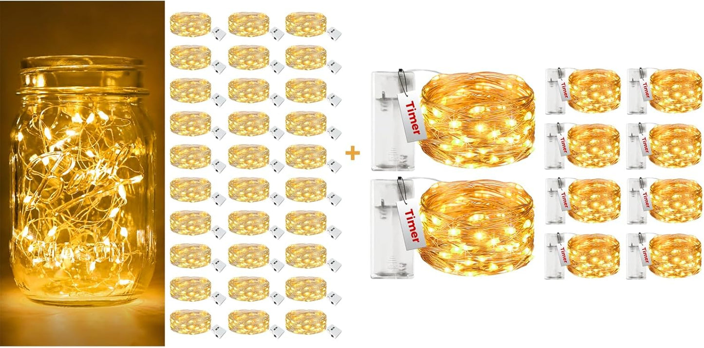 Btfarm Fairy Lights - 30 Pack Battery Operated Twinkle Lights with Timer | 10FT Length, 30 LEDs