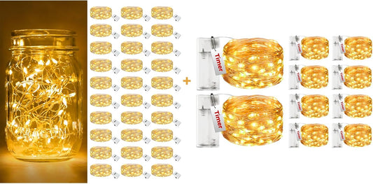 Btfarm Fairy Lights - 30 Pack Battery Operated Twinkle Lights with Timer | 10FT Length, 30 LEDs