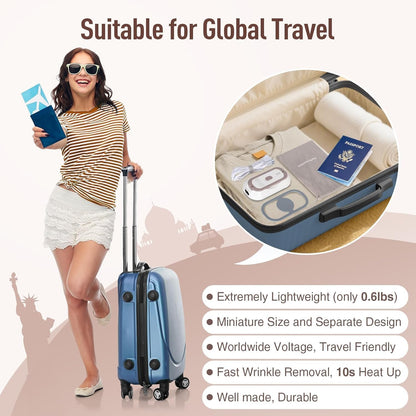 Skiennix Travel Iron - Mini Dry Iron with Global Voltage, 300W, Lightweight 0.8lbs, Ceramic Soleplate