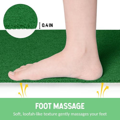 Hargiis Non-Slip Bathtub Mat, Anti Slip Shower Mat, Fast Drying Bathtub Mats, Foot Scrubber Mat, Anti Slip Mat for Tub, Floor, Bathroom, Kitchen, Home, Hotel (Dark Green 32"×17")
