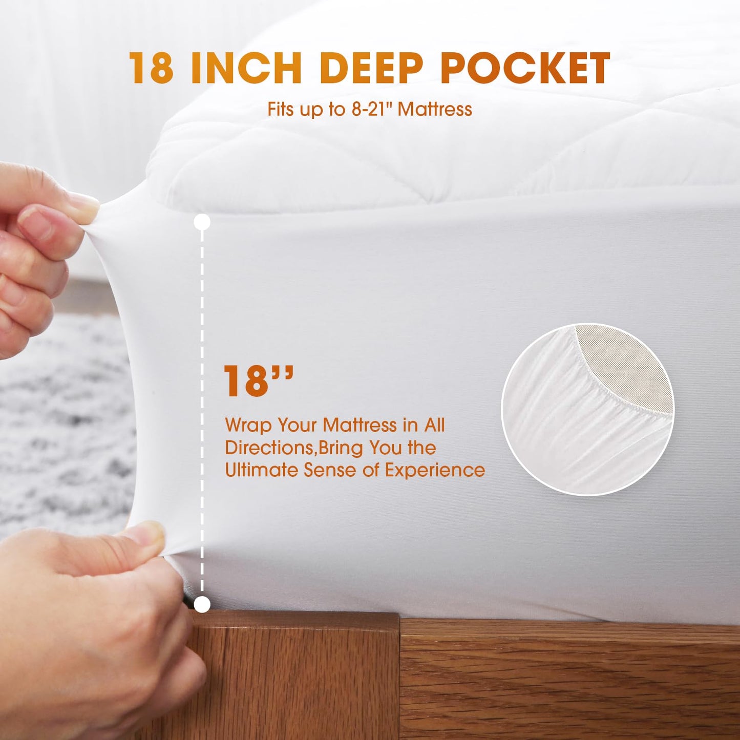 Valthie Heated Mattress Pad Queen Size,Dual Control Electric Mattress Pad,Bed Warmer with 10 Heat Settings & 1-12 Hours Auto Shut Off,Fit Up to 8-21" Deep Pocket, Machine Washable(60"x80",White)